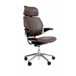 Fauteuil de direction Freedom de Humanscale avec appui-nuque en cuir