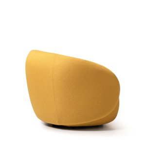 Fauteuil Hill sans accoudoirs, 80 × 80 cm, entièrement revêtu de tissu