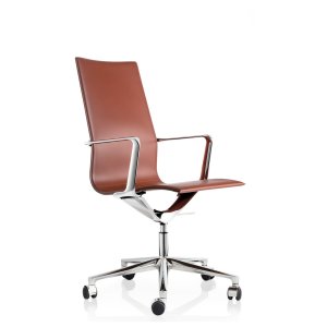 Kuna Chair en cuir noir