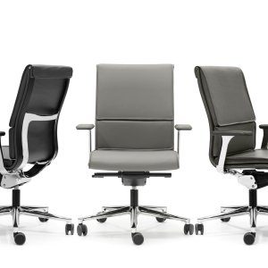 Détail de la résille élastique bicolore de la Una Chair