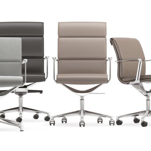 Fauteuils de direction Una Chair d'ICF autour d'une table de conseil