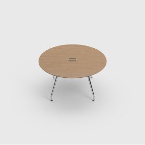 Pied en aluminium moulé poli d'une table UniTable d'ICF