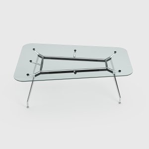 Table de réunion trapézoïdale UniTable d'ICF, quatre secteurs