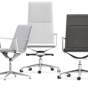 Fauteuils de direction Valea Chair d'ICF autour d'une table de conseil