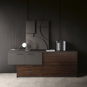 Plateau en essence type ébène