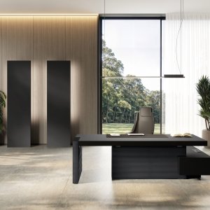Bureau de direction contemporain Jera de Las Mobili avec rangements coordonnés