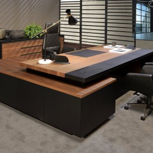 Caisson fixe sous le plateau du bureau
