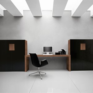 Boiserie Martex derrière un bureau Kyo