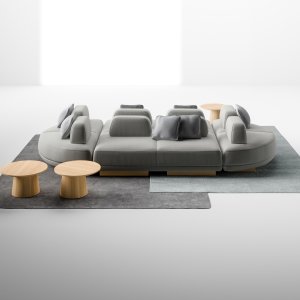 Dossier canapé en U de Node+ autour d’une assise de 180 cm