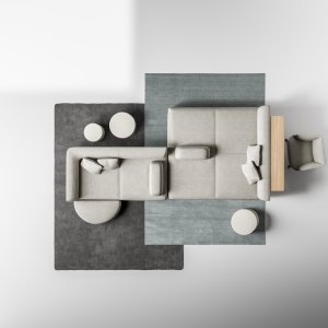 Assise lune Node+ qui termine une rangée de sièges