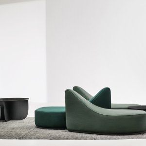 Pouf Conic Waves rond