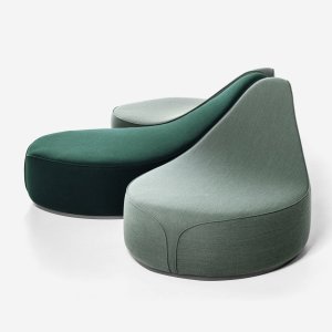 Bord galbé d'un pouf Waves