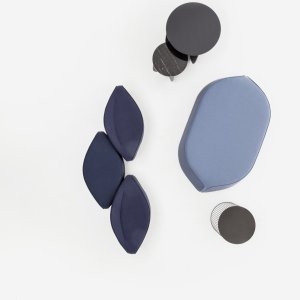 Pouf Diamond Waves avec petit dossier