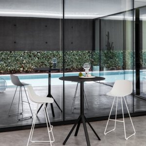 Tabouret Miunn habillé de tissu de laine