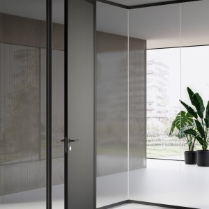 Cloison double vitrage Mood M2 fermant une salle de réunion