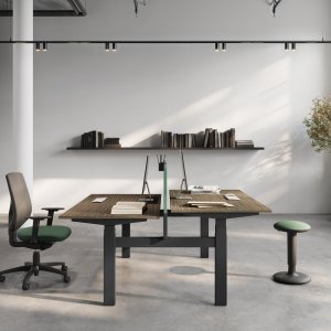 Colonne télescopique à trois étages du bureau UP Lite Pro