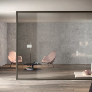 Cloisons de bureau Simple Bold de Luconi en double vitrage