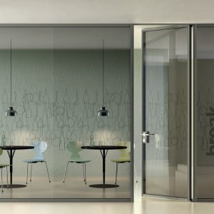 Panneau de verre décoré du système Simple Bold de Luconi