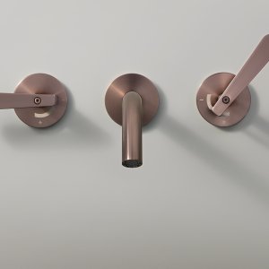 Lutezia de Cea Design, ensemble thermostatique sur bord de baignoire