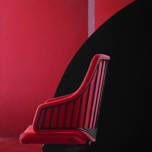 Fauteuil Italia en tissu moutarde