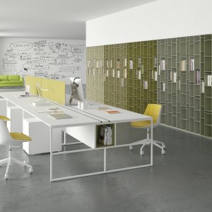 Postes de travail 20.Venti de MDF Italia avec structure acier 20 x 20 mm