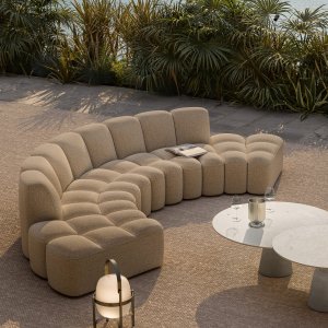 Array de mdf italia dans un espace d'attente hospitality