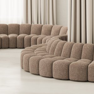 Array de mdf italia avec table basse en noyer Canaletto