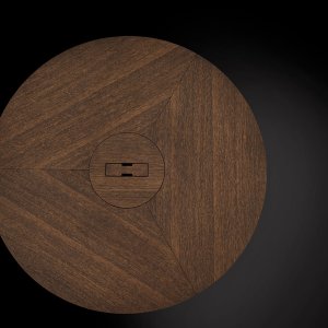 Coin d entretien avec table ronde Metar de 120 cm