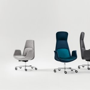 Fauteuil de direction Nordic de Milani à dossier haut