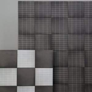 Sol de salle de bain en Aurore Light Grey avec joints de 2 mm