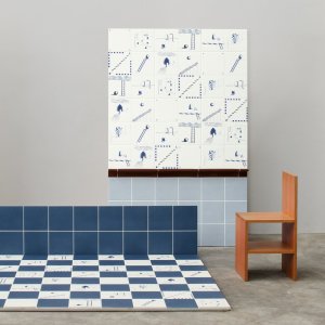 Sol en grès Dintorni de Mutina aux motifs géométriques colorés