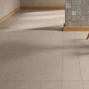 Mur de douche habillé d’Otto de Mutina en Latte