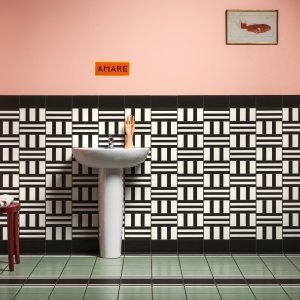 Demi-format Frame Black, Mattonelle Margherita de Mutina, 20,5 x 10,1 cm