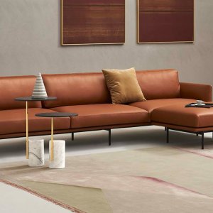Fauteuil New York de Quinti aux coussins en plume d’oie
