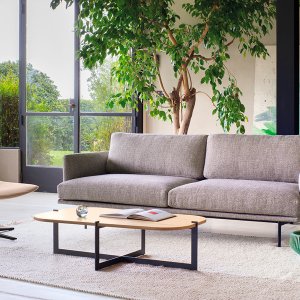 Canapé New York Small de 175 cm en tissu gris