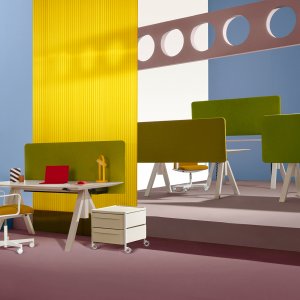 Découpe passe-câbles CCO avec couvercle dans le même matériau, Arki-Table