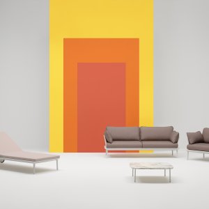 Canapé Buddy Sofa 219/2 de Pedrali sans accoudoirs