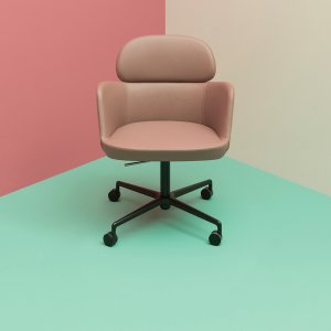Chaises de réunion Ester de Pedrali autour d'une table