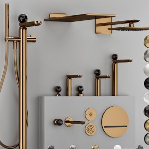 Porte-serviettes et tablette de la collection Perle