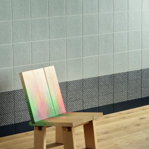 Motif Cobble Green de la collection Tape en grès émaillé