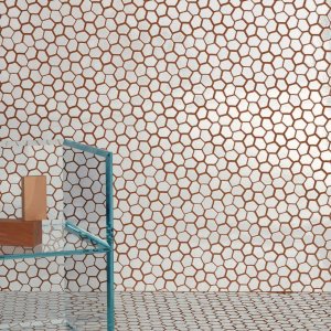 Salle d'eau habillée de mosaïque Botanica White