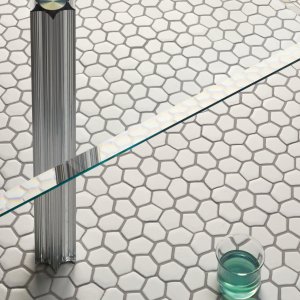 Mur en mosaïque Botanica de Mutina aux éléments organiques White