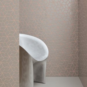 Mosaïque Botanica Grey Matt au mur