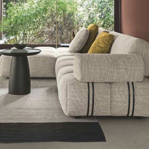 Qubik de Flexteam, canapé de 294 cm en cuir England 229