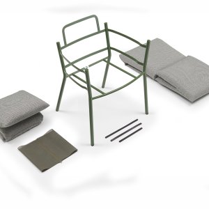 Housse déhoussable du coussin du fauteuil Brezza