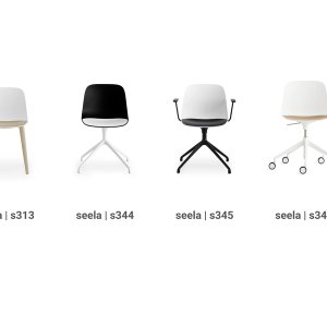 Fauteuil lounge Seela à base basse cinq branches