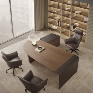 Bureau de direction avec Siena et son meuble latéral