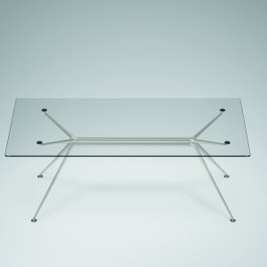 Bureau design Cosmos de Tecno avec colonne a quatre ellipses