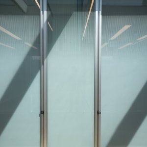 Cloison W80 en double vitrage avec joints transparents