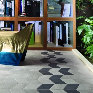 Relief tricoté d'un carreau Tex couleur Brown en lumière rasante